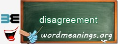 WordMeaning blackboard for disagreement